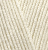 Пряжа для вязания Ализе Лана голд 01 крем - фото 1 - id-p64508189