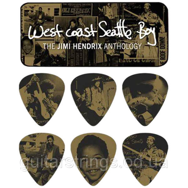 Набір Медіаторів Dunlop JH-PT10H Jimi Hendrix Signature West Coast Seattle Boy Heavy, фото 1