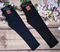 Штаны,джинсы на флисе для мальчика 12-16 лет (черные) (опт) пр.Турция
