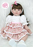 Лялька реборн Адора 65 см дорогому красивому платті, фото 2