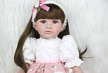 Лялька реборн Адора 65 см дорогому красивому платті, фото 4