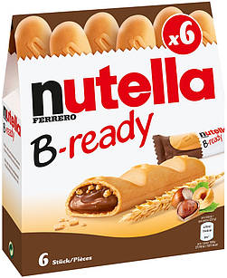 Батончики B-ready із шоколадно-горіховим кремом Nutella, 132 г.