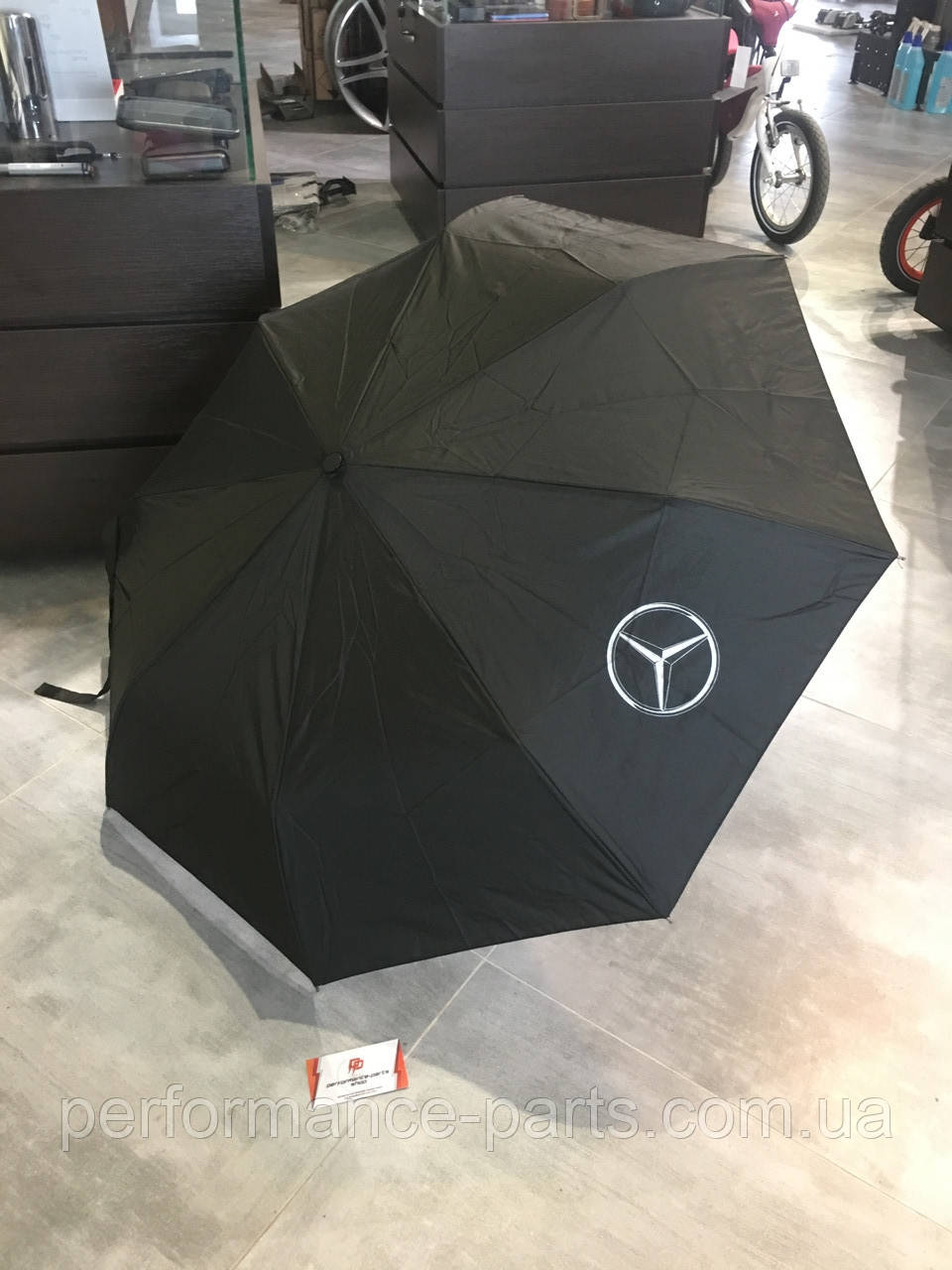 Парасолька складана Mercedes-Benz CollectionTaschenschirm Collapsibl umbrella, B66952631. Оригінал. Чорного кольору