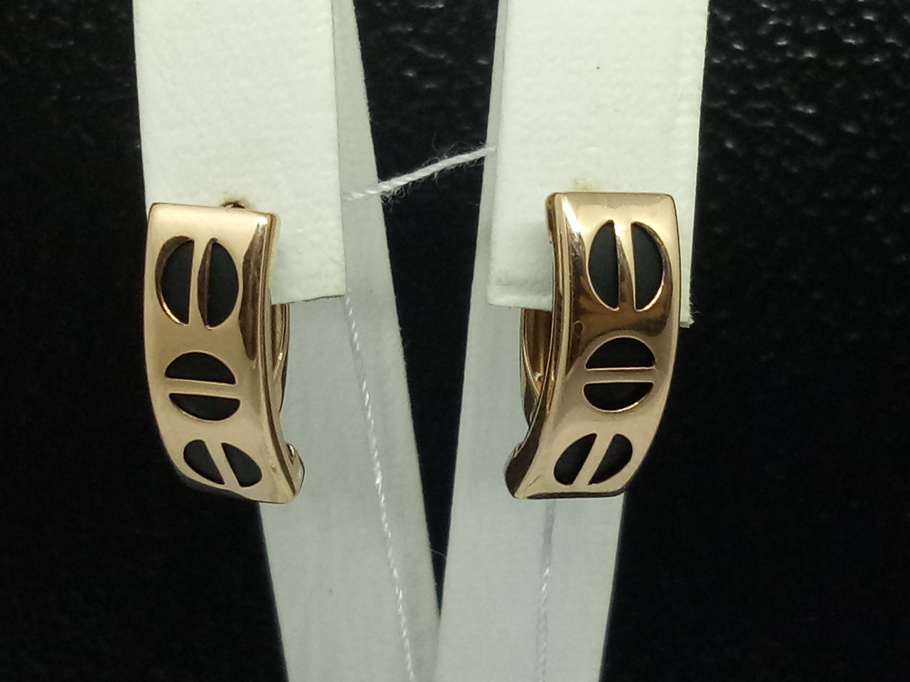 Золоті сережки з каучуком. 930014