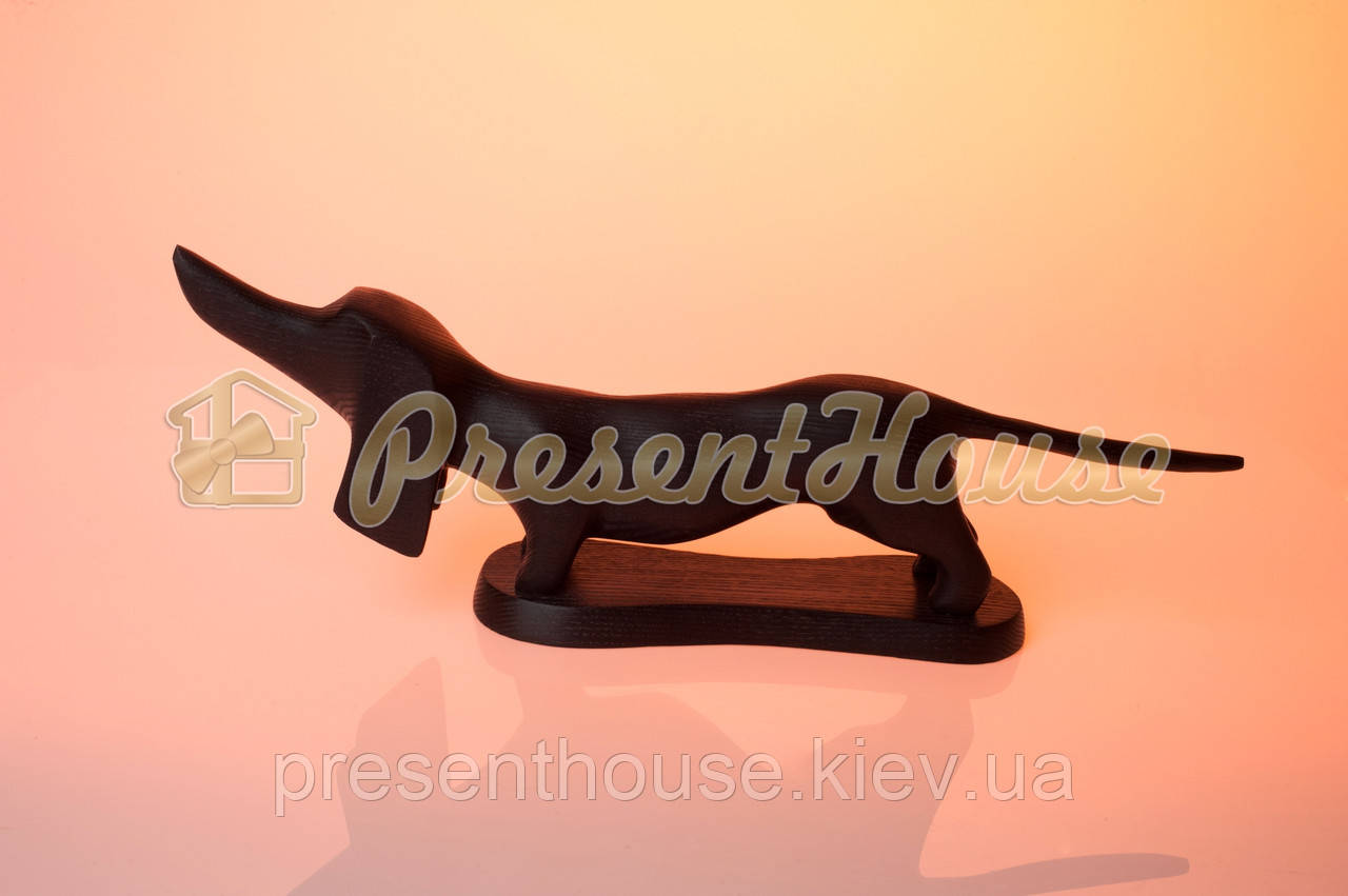 Статуетка Собака Такса чорна, фото 1