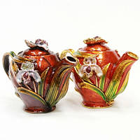 Скринька з металу подарункова Чайник зі стразами