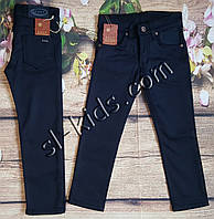 Штаны,джинсы на флисе для мальчика 7-11 лет опт (темно синие) пр.Турция