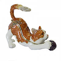 Скринька зі стразами Кіт з клубком