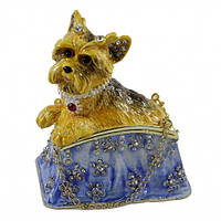 Скринька Собака Йорк на сумці зі стразами в подарунок