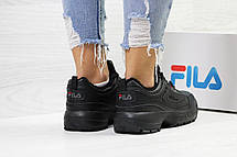 Жіночі зимові кросівки Fila,чорні,на хутрі 41р, фото 3