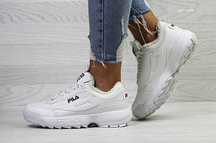 Жіночі зимові кросівки Fila,білі,на меху38,39,41