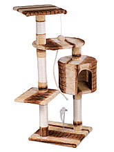 Кігтеточка "Ігровий майданчик" кремово-коричневий Pethaus, 40x40x105 см