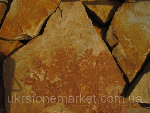 Натуральний камінь пісковик яскраво-рудий фактурний - фото 1 - id-p5374335