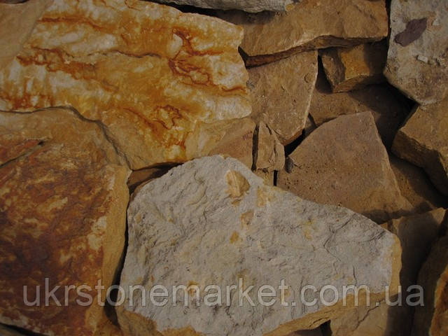 Натуральний камінь пісковик яскраво-рудий фактурний - фото 2 - id-p5374335