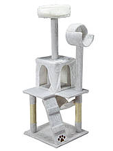 Кігтеточка "Ігровий майданчик" сірий Pethaus, 50 x 50 x 132 см;