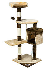 Кігтеточка "Ігровий майданчик" бежево-коричневий Pethaus, 40 x 40 x 112 см;