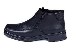 Чоловічі шкіряні зимові черевики Leon Квадро