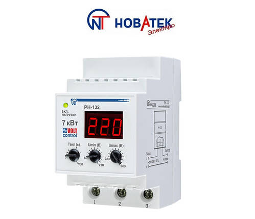 Реле контролю напруги РН-132 (32А, Volt Control) "Новатек-Електро" (Україна), фото 1