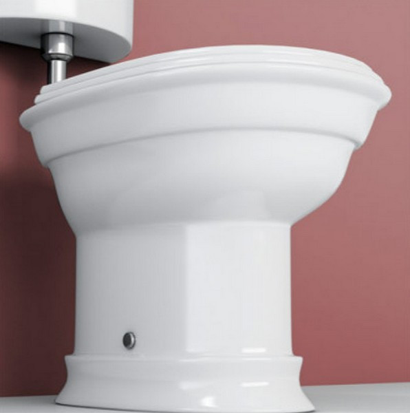 Унитаз в ретро стиле с бачком на трубе Hatria Dolcevita сиденье орех ...