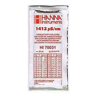 Калибровочный раствор HI70031 1413 µS/cm (мкСм) для кондуктометров HANNA 20мл,Германия