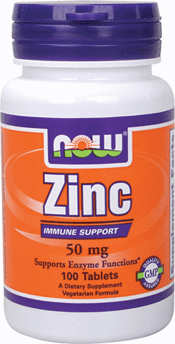 Цинк БАД, Now Foods, Zinc, 50 mg, 100 Tabs, фото 1