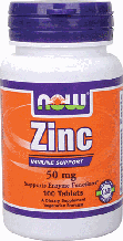 Цинк БАД, Now Foods, Zinc, 50 mg, 100 Tabs