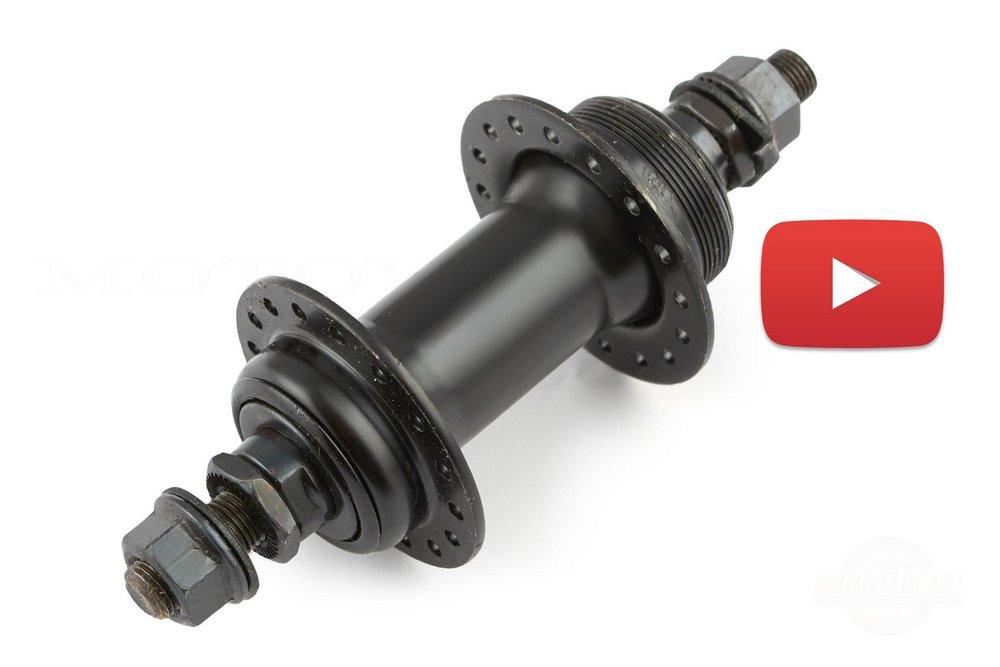 Втулка заднего колеса велосипеда (под трещетку, крепление на гайках, 32 ...