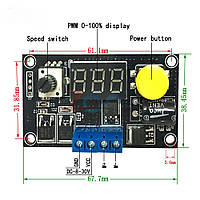 ШІМ-регулятор швидкості обертання двигуна DC 6-30V MAX 8A 16КГц PWM ДИММЕР