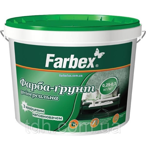 Фарба-грунт Farbex універсальна з кварцовим наповнювачем (14кг)