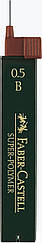 Грифель для механічного олівця Faber-Castell Super-Polymer В (діаметр 0,5 мм), 12 штук у пеналі, 120501