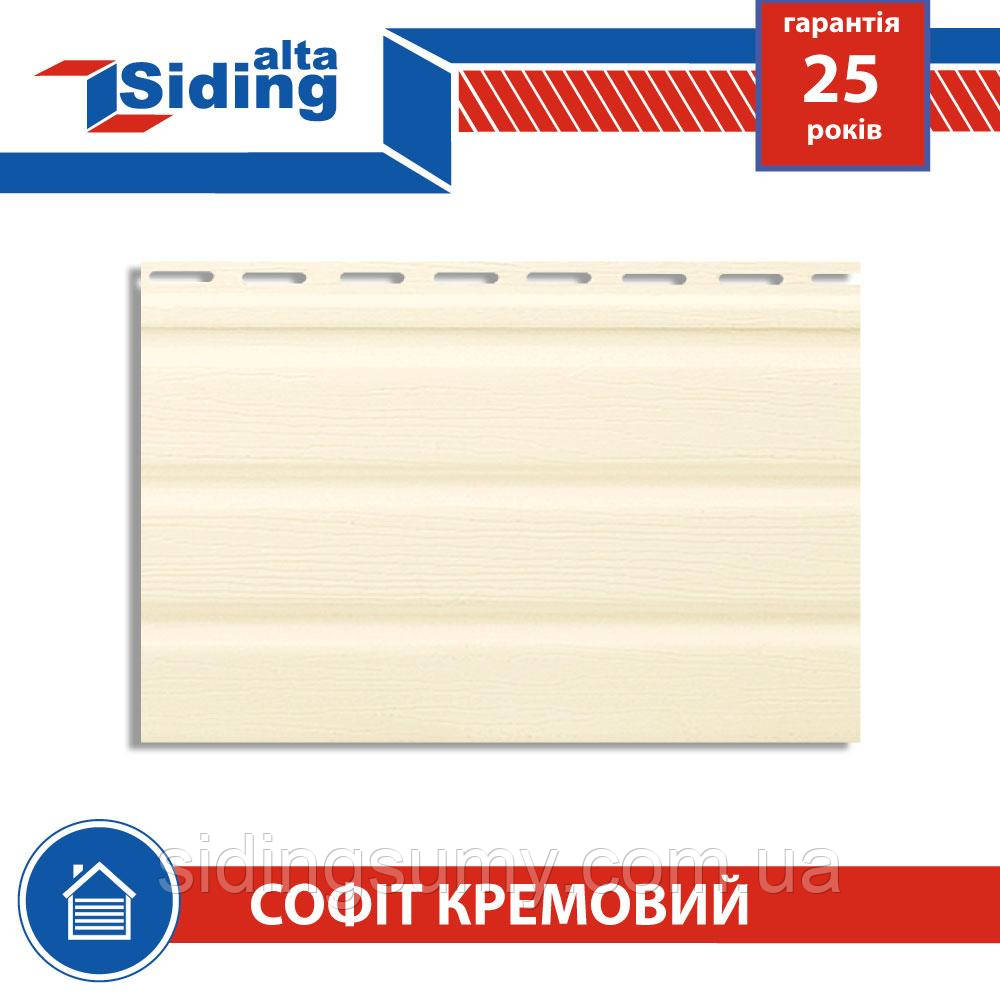 Софіт Альта-Профіль Т-19 без перфорації 3000х230 мм кремовий, фото 1