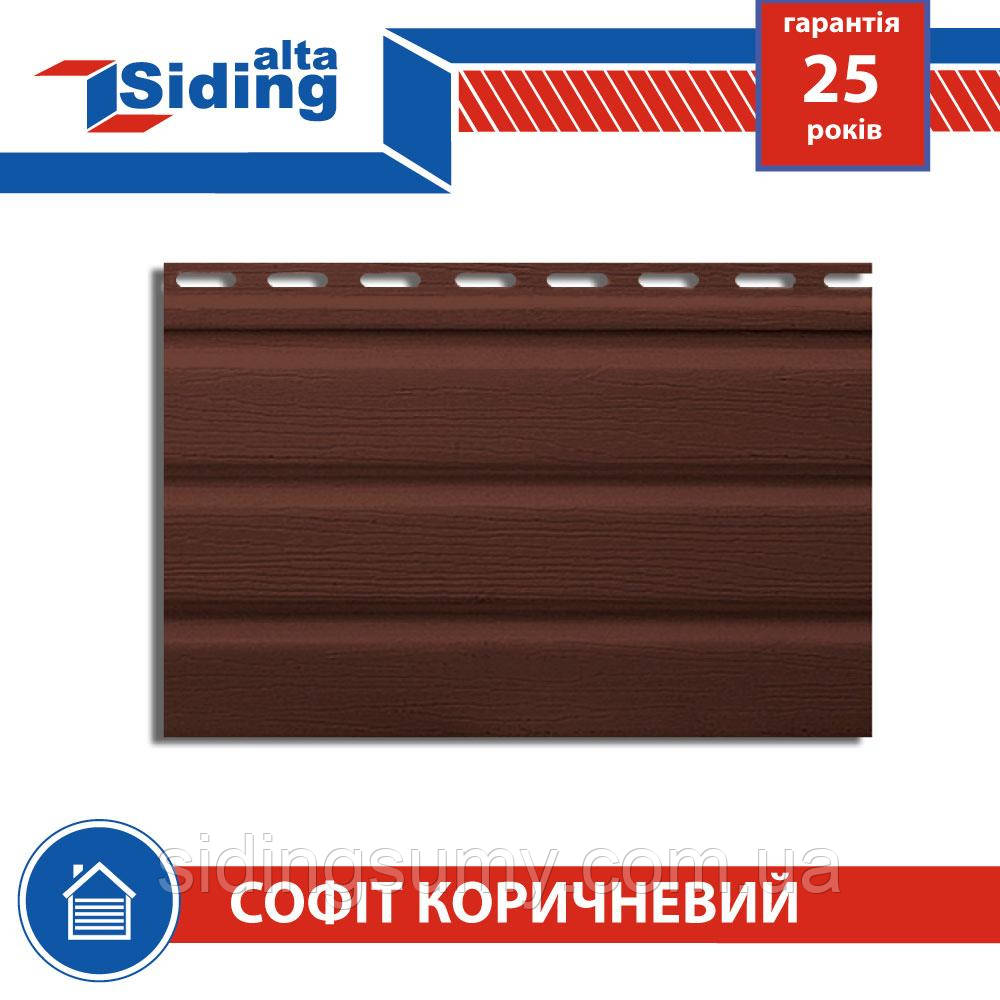 Софіт Альта-Профіль Т-19-УN без перфорації 3000х230 мм коричневий, фото 1