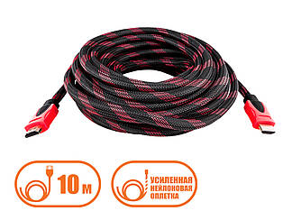Кабель HDMI - HDMI 1080p позолочений посилений в обмотці 10 метрів