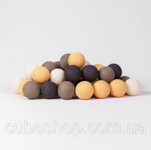 Тайська гірлянда "Clay" (20 кульок) лінія від USB, фото 1