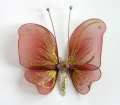 Декоративний метелик маленький аксесуари для штор і тюлів коричневий 12*9 см