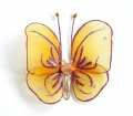 Декоративний метелик для штор і тюлей маленька насичено-жовта 12*9 см