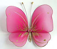 Метелик великий рожевий, декоративні прикраси для гардин