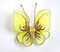 Декоративная бабочка для штор и тюлей маленькая желтая 12*9 см - фото 1 - id-p63378174