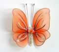 Декоративная бабочка маленькая рыжая аксессуар для штор и тюлей 12*9 см