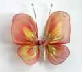 Декоративний метелик маленький для штор і тюлей рудий смугастий 12*9 см