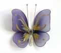Декоративний метелик маленький для штор і тюлей фіолетовий 12*9 см