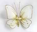 Метелик декоративний середній білий 19*13 см для штор і тюлей