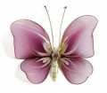 Метелик декоративний середній бордовий 19*13 см для штор і тюлей