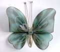 Бабочка декоративная для штор и тюлей средняя голубая полосатая 19*13 см - фото 1 - id-p63378201