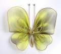 Метелик декоративний для штор і тюлей середня жовта смугаста 19*13 см