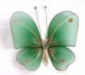 Бабочка декоративная для штор и тюлей средняя зеленая 19*13 см