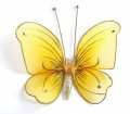 Метелик декоративний для штор і тюлей середня насичено-жовта 19*13 см