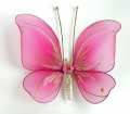 Бабочка средняя розовая 19*13 см