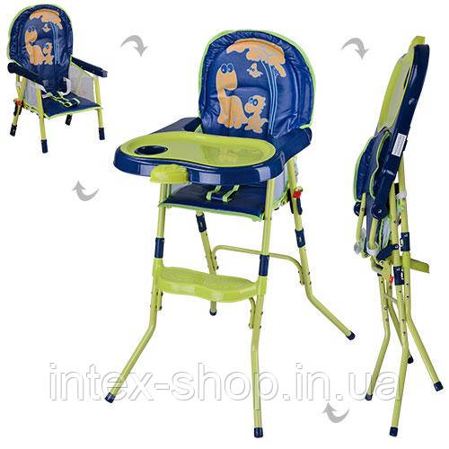 Стільчик для годування Bambi HC100A Green Blue (HC100A)