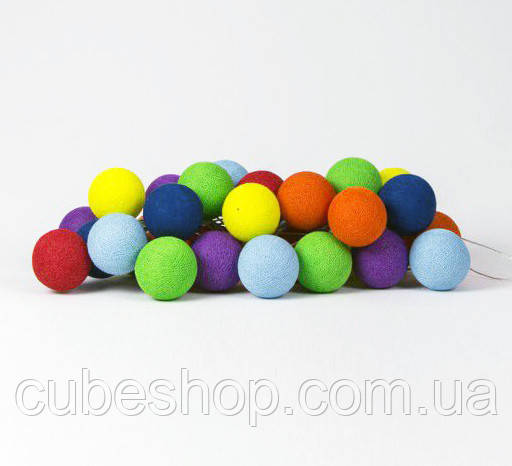 Тайська LED-гірлянда "Rainbow" (10 кульок) на батарейках, фото 1